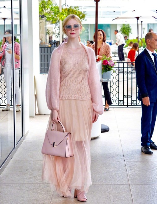 Elle Fanning in LOUIZA BABOURYANat the Cannes Film Festival