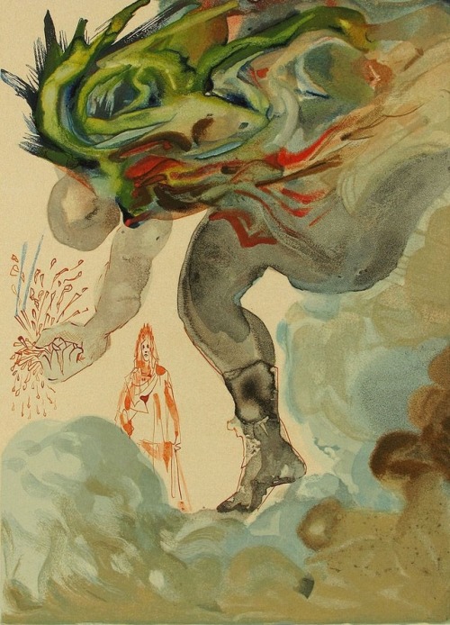 crystalline-aesthetics: Salvador Dalí The Prophecy of Vanni Fucci (Inferno Canto from th