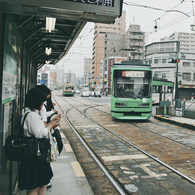 Tram station in #hiroshima. #throwbackthursday #vscocam
