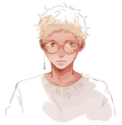 yankasmiles: i saw these glasses and felt inspired to draw this soft boi