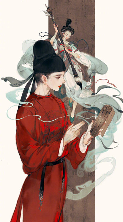 美人画 (6/?)Paintings of beauties in traditional Chinese hanfu, Part 6 (Part 1/2/3/4/5) by Chinese arti