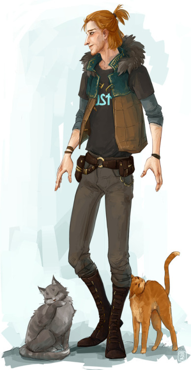 tameikishiro:My modern!AU version of Anders - I’m absolutely obsessed with it