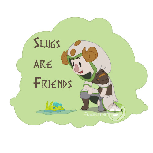 So I am working on that “Snails/Slugs are friends” design!Just gotta decide on the text and add some