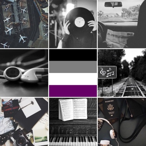 aspecmoodboards: Asexual moodboard with music and travel themes for anon. Enjoy - Mod Alex