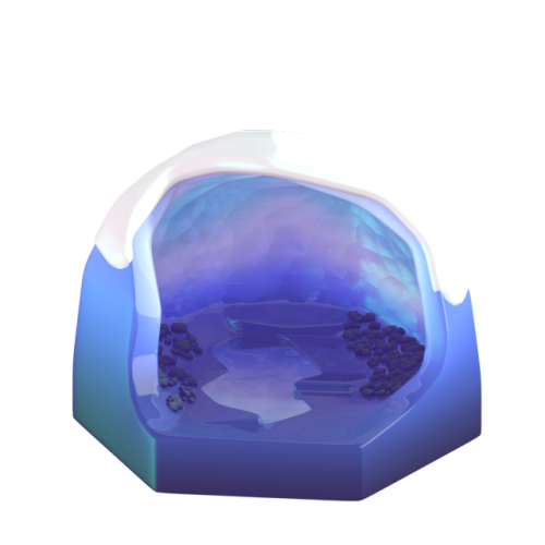 An icy cave for day 16! This one is one of my favorites, the materials ended up being so satisfying 