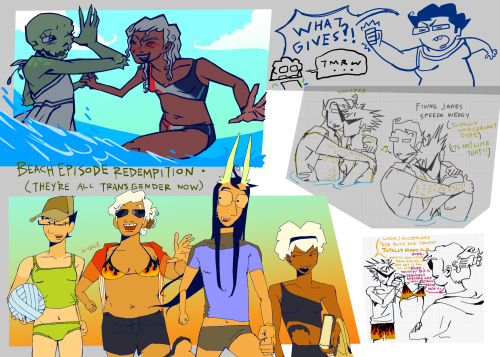 I Was Gonna Post This With The Second Doodle Page I Did But Its Whateverrrr Beach Episode YAAAAYY
