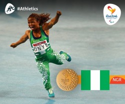 youngblackandvegan:  onyourtongue:  Lauritta Onye won gold in the women’s shot put F-40   Rio 2016 Paralympics #teamNaija well done!!  black woman magic! 