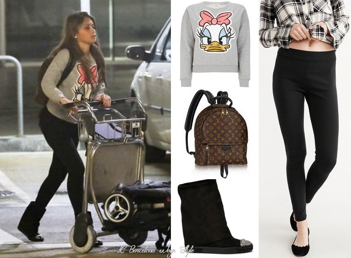 FC Barcelona WAGS Style — Antonela was spotted arriving from DisneyLand  to