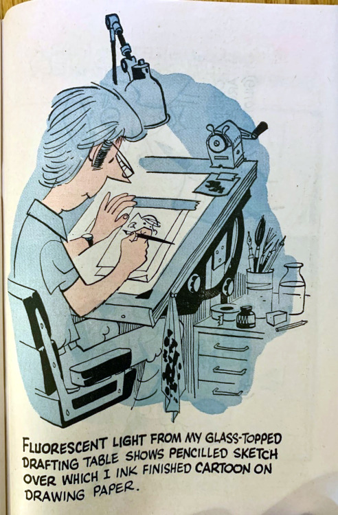 thebristolboard: Great little strip about how Hank Ketcham draws, from Dennis the Menace #115, publi