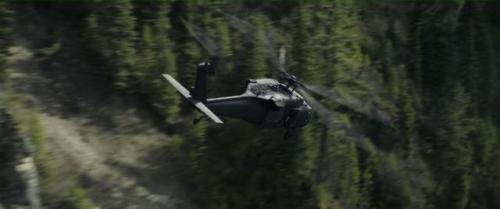 Predator (John McTiernan, 1985), Rampage (Brad Peyton, 2018): Helicopter full of sassy military/mili