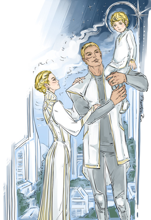 phantomrin:“morning star”Virginia, Darrow and Pax.(”Red Rising” by @pierce-brown) (And now I’m think
