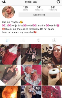 thenudistprincess:  Follow me on Instagram 😘 qtpie_xox  I’ve been more active on there as of lately.