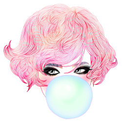 soulist-aurora:  Bubble Gum Girl by Hajin