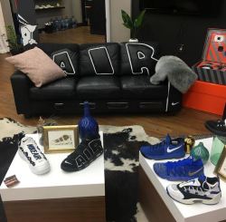 kicksaddictny:  Nike Air More Uptempo Couch  No that wasn’t a typo, talent is a motherf&amp;^&amp;er. Shout out to aesthetesociety on the image  NelNike Appoved&hellip;. check me 