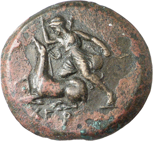 Artemis Parthenos* Chersonesus, Crimea* bronze* late 4th / early 3rd century BCE* Numismatic collect