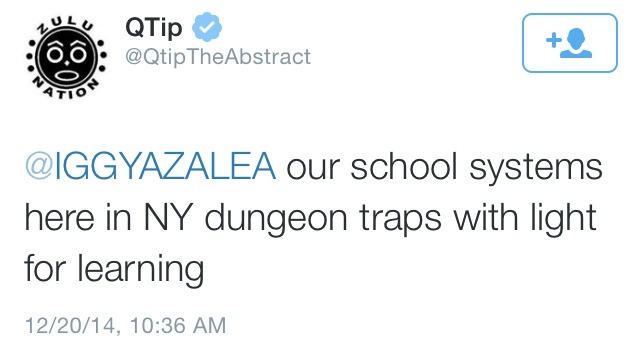 illumahottie:  QTip is going intellectually IN on Iggy right now. 