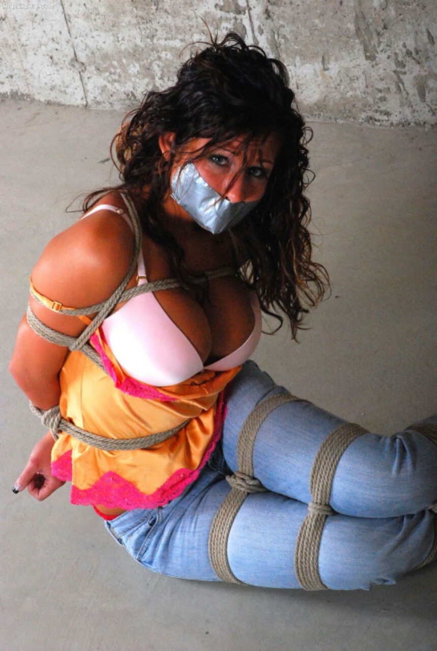 thexpaul2:  Nikki tied &amp; tape gagged 