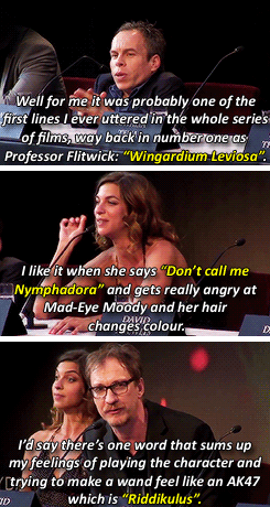hermiionegrangers:The Harry Potter cast and their favourite lines