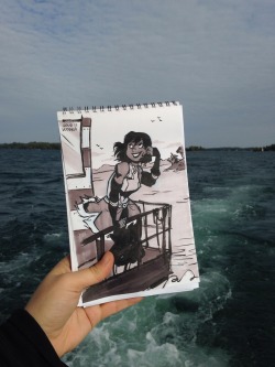 L-A-L-O-U:  I Spent Day 11 Of Inktober On A Boat, So… Korra On A Boat I Guess?