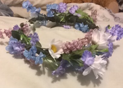 My first attempt at making a flower crown 😍☺️😊🌸🌷💐