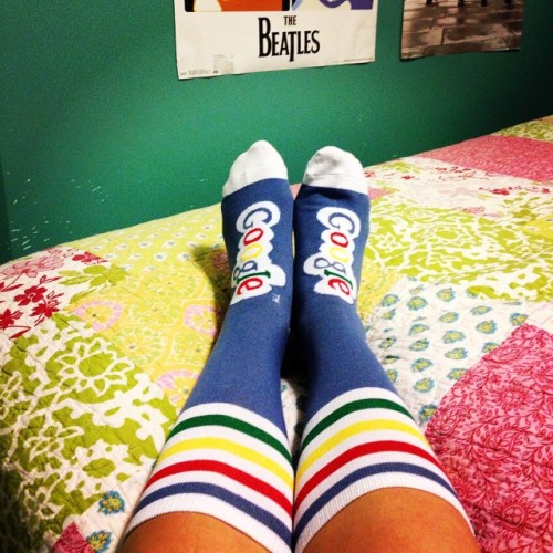 I got these socks today!!!!! They are super rad. #google