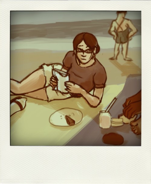 kocheidoodle:  some captions are to be read the real reason the new comic is late is because they’re all having fun with polaroids at the beach 