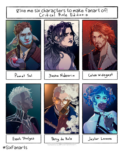 Twitter SixFanarts challenge Critical Role Edition :D