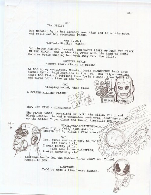 bonzly-says: Director and Storyboarder Jeff Allen’s doodles on some of the Xiaolin Showdown scripts
