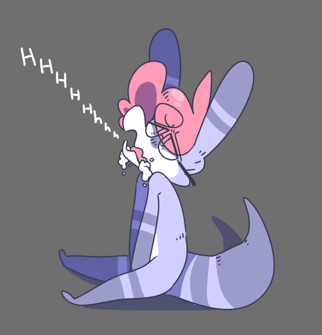 dogfluid:A goofy doodle I did in a group call based on this.xp Cute~