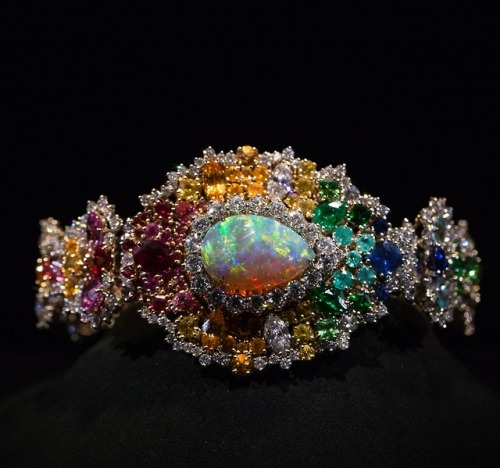 gemville: Multi Gem Set “Hidden” Watch Bracelets by Dior et D'Opales Collection Designed