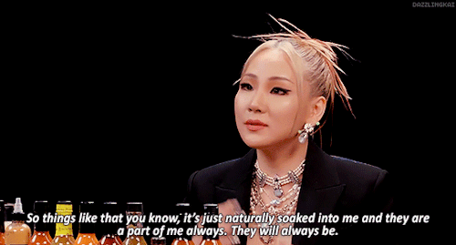 dazzlingkai:CL talking about 2NE1 @ Hot Ones