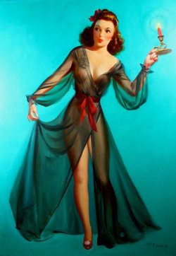 vintage-pinup-girls:  Vintage pinup girl by Art Frahm.