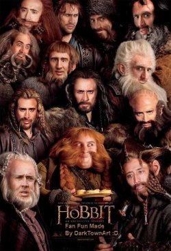 gaporter:  kawaikunaii:  dimsumbao:  thesherlockedshire:  The Hobbit. Something looks different. I CAN’T EVEN.  OH FUCK I’M GOING TO PISS MYSELF  I’M CHOKING  Bombur isn’t Nick Cage… 