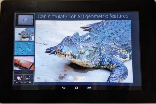 princeunikitty:  thecraftychemist:  Fujitsu creates tablet that tricks you into thinking you’re feeling water, pushing buttons or stroking an alligator   The Japanese firm has developed the prototype tablet device using ultrasound vibrations to mimic