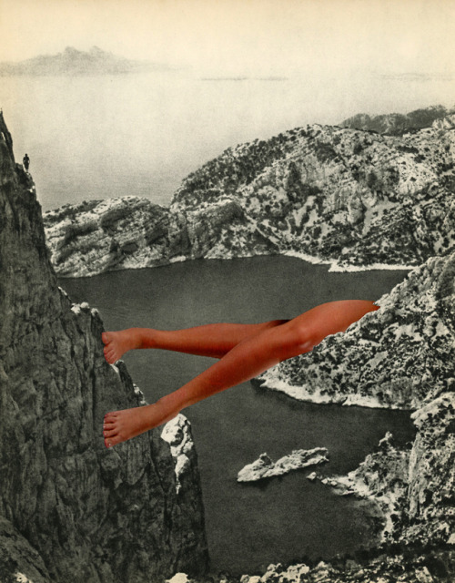 “Jeu de jambes”Paper collage8x22,8 cm