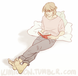 kimiooon:  idk, some reading, pastel Armin