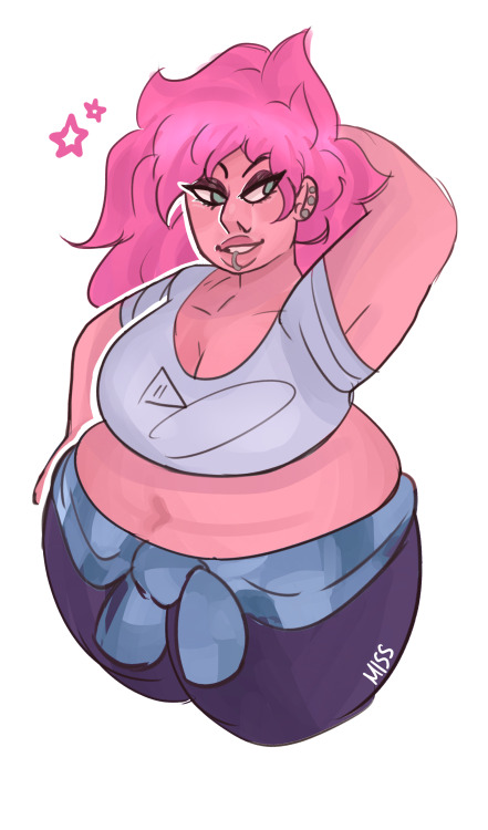 misspolycysticovaries:everyday i draw her a lil bit chubbier