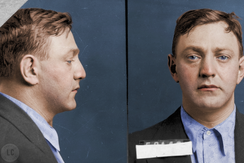 Dutch Schultz.Photographed by the New York Police Department, June 18, 1931.Colored by Lombardie Col