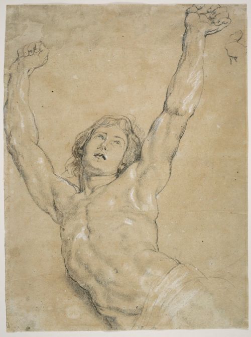 beyond-the-pale:A Study for Christ, The Elevation of the Cross, 1610Peter Paul Rubens