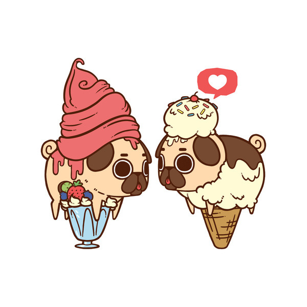 bestof-society6:  ART PRINTS BY PUGLIE PUG    Puglie Salmon Sushi   You’ve Got