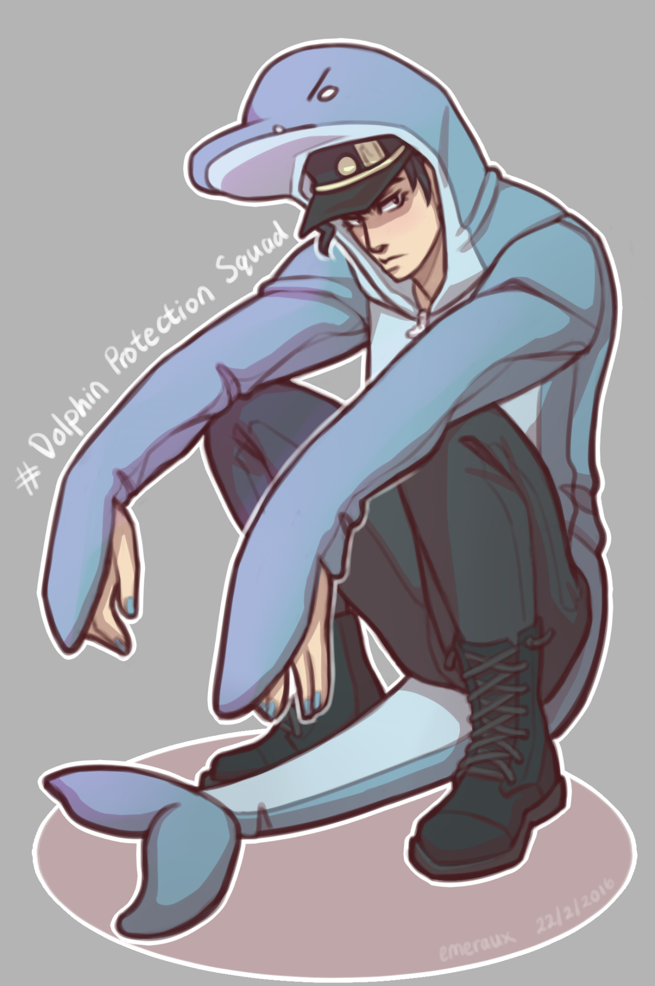 The Cooler Kakyoin — Can you draw Jotaro in dolphin costume? If no,...