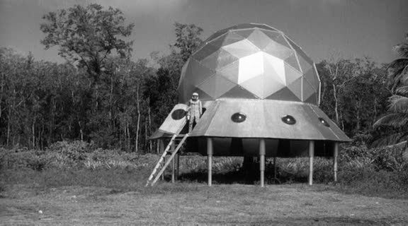 atomic-flash:  Alien ship disguised as a geodesic dome: Frankenstein Meets the Spacemonster