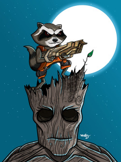 pixalry:  Rocket & Groot - Created by