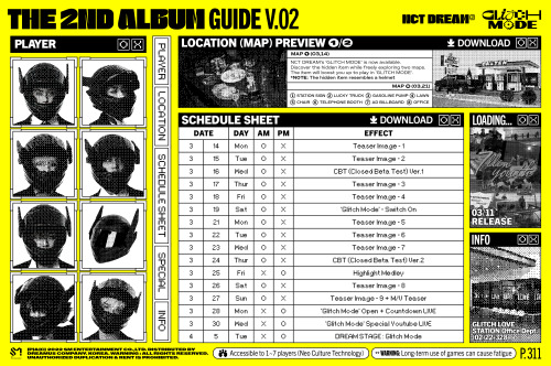 NCT DREAM — Glitch Mode Schedule Poster