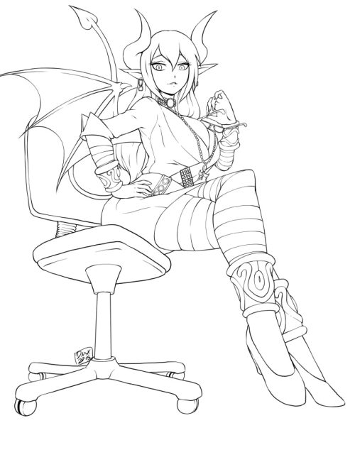 bewbchanmod:  dragonmanx:    commission for inflatableastaroth of their demon girl Crystal    sweetnessss