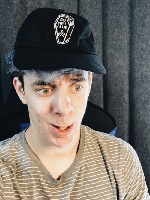 Ethan in his ‘50 mill club’ hat, reblog if you agree