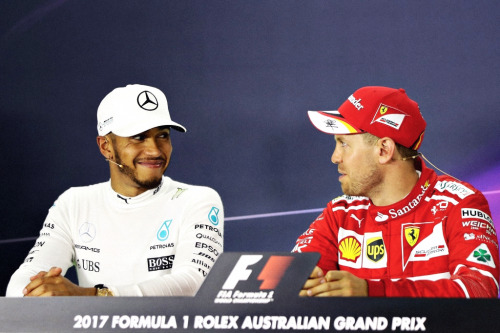 vettelewis: Lewis Hamilton &amp; Sebastian Vettel x Press Conferences