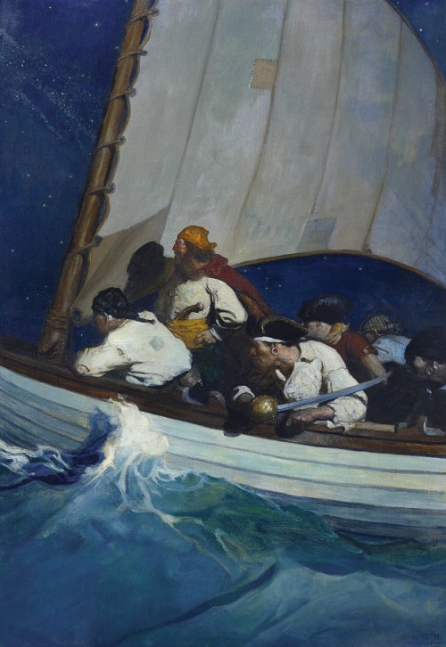 N.C. WYETH&ldquo;Oh, Morgan&rsquo;s men are out for you; and Blackbeard&ndash;buccaneer!&hellip;&rdq