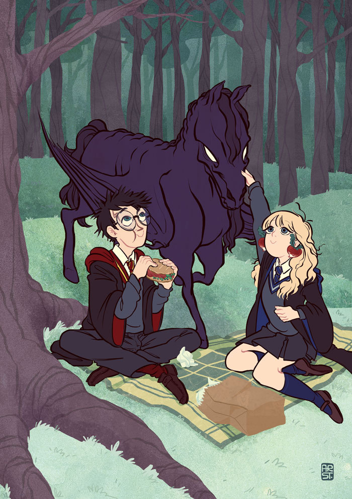 arst:  Made this for a Harry Potter fanbook about a year ago.I love their odd friendship,
