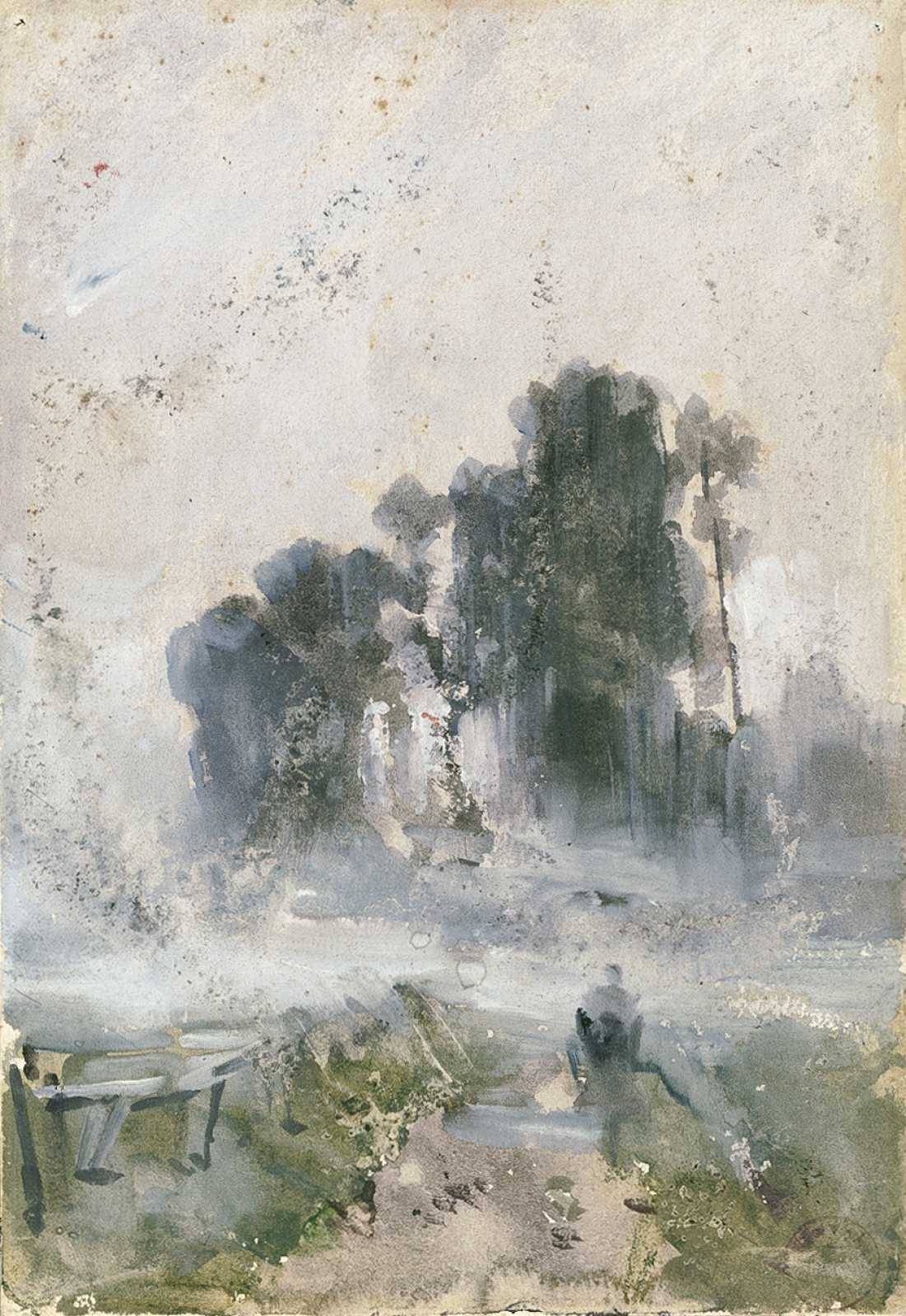 Guillaume Vogels, Fog. Watercolour and gouache on paper. Royal Museums of Fine Arts